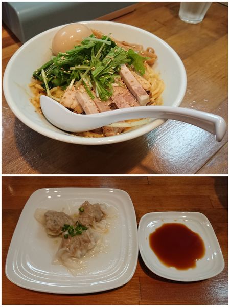 「【限定】汁なし味噌らーめん冷やし＋味付け玉子＋皿ワンタン3個」@麺処ゆきちの写真