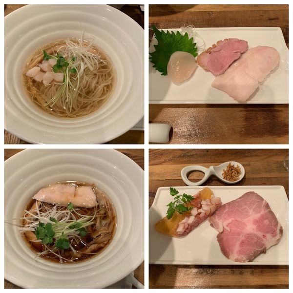 帆立白醤油そば+奥出雲醤油そば