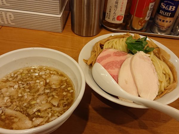 「ガーリック肉塩つけめん(大盛)」@つけめん桜坂の写真