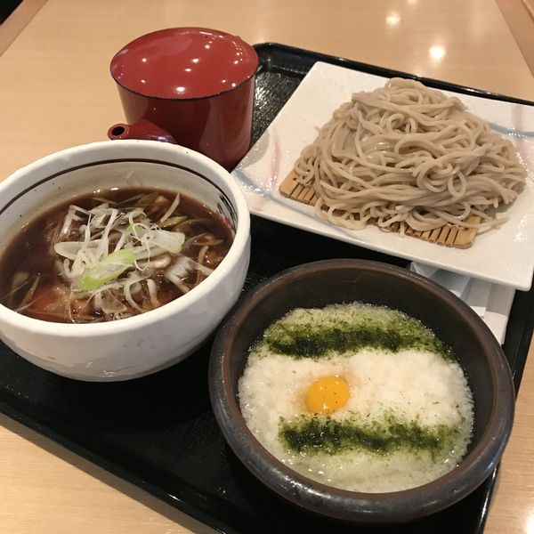 「鴨つけそば（￥926）＋月見とろろ（￥288）※」@あずさの写真