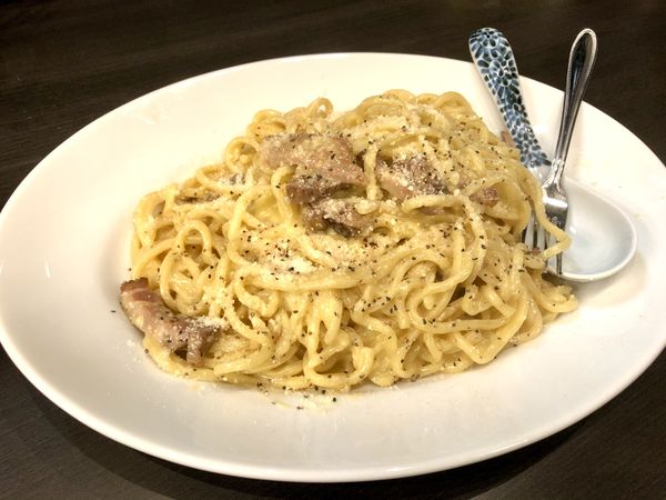「ミラノ風カルボナーラのまぜそば ￥880」@メンショップ アキラの写真