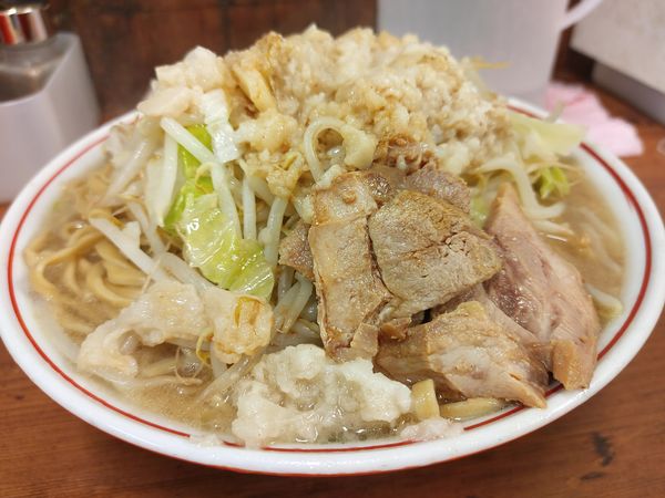 「大・ネギ（ヤサイアブラカラメ）￥９００」@ラーメン二郎 品川店の写真