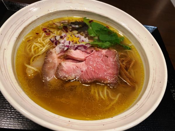 「鶏そば（白）＋和え玉」@境逸品 鶏そば 山田屋の写真