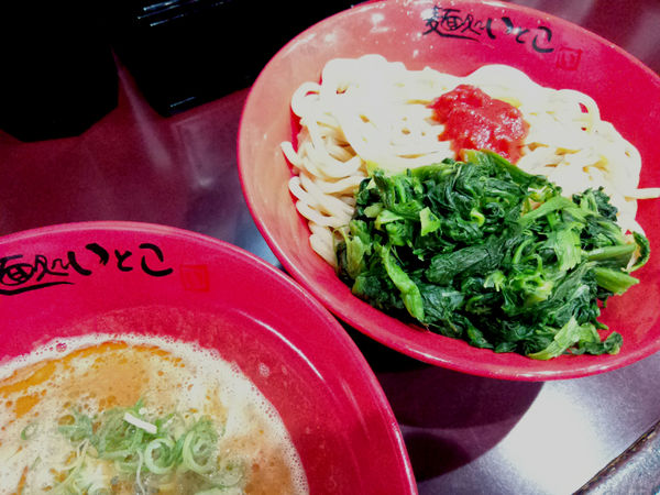 「トマトつけ麺(中盛)¥860・ほうれん草¥160」@麺処 いとこの写真