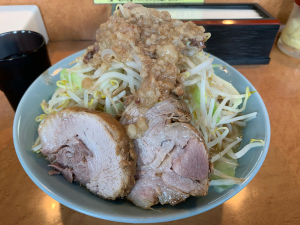 「ラーメン(ミニ) 野菜まし　脂ましまし」@立川マシマシ ロイヤルスープの写真