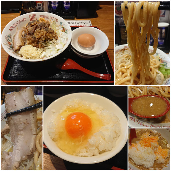 「【限定】G系まぜそば＋おいしい生卵」@鎌ヶ谷 製麺堂てつの写真