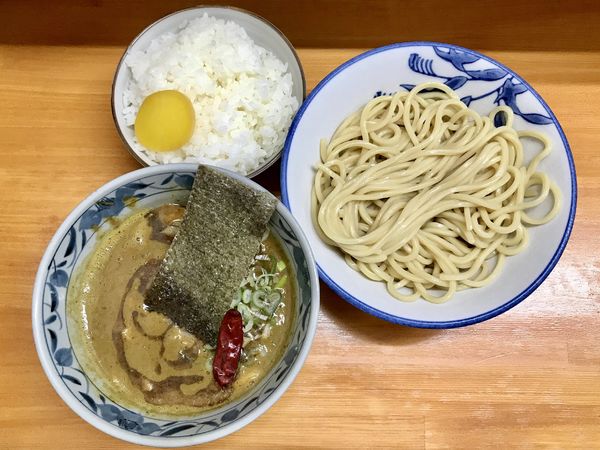 「カレーつけめん ＋ 白飯」@自家製麺 福は内の写真