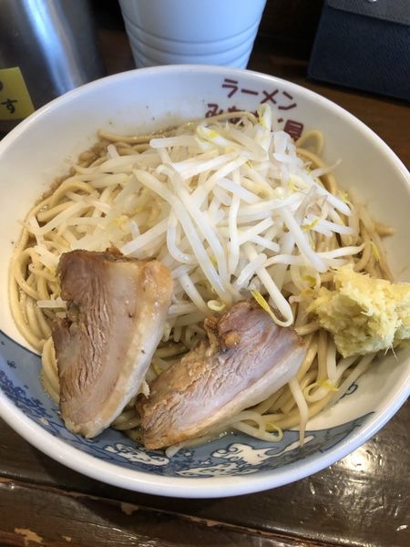「汁無し豚そば」@ラーメン みなもと屋の写真