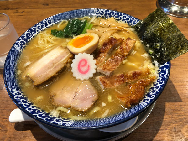 「特製中華そば大盛1000円+100円」@ハマカゼ拉麺店の写真