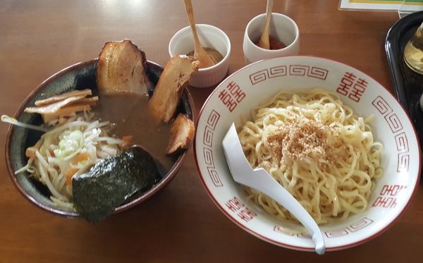 「チャーシューつけ麺大盛」@阿部支店の写真