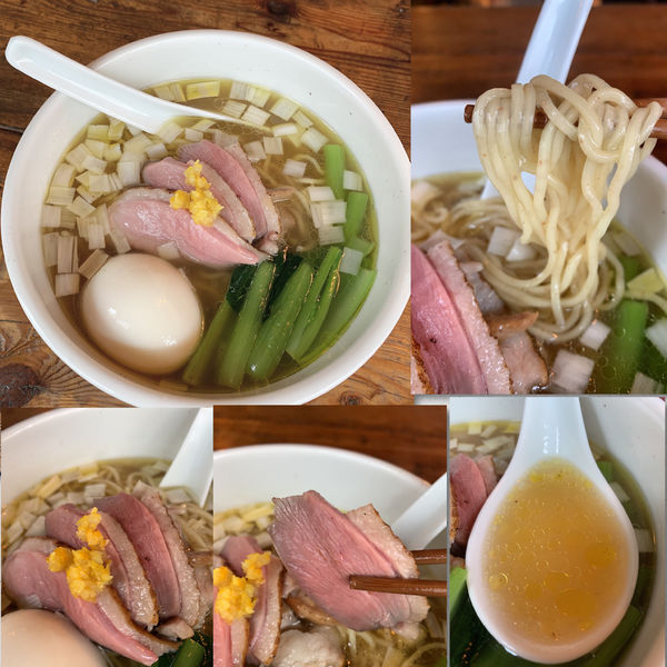 「特製淡麗鴨だし中華そば（塩）1150円」@麺処 図鑑の写真