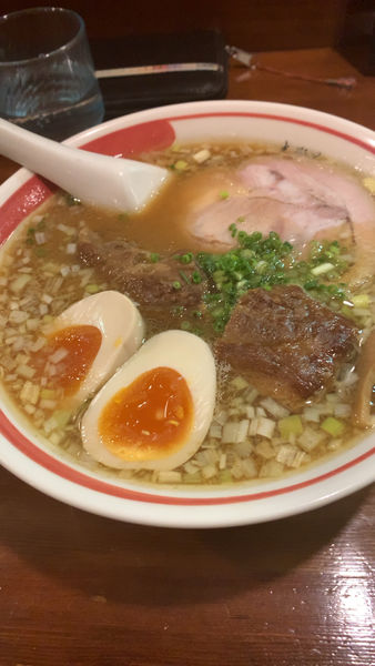 「味噌そば(煮玉子ナンコツ)」@支那そば 二階堂の写真