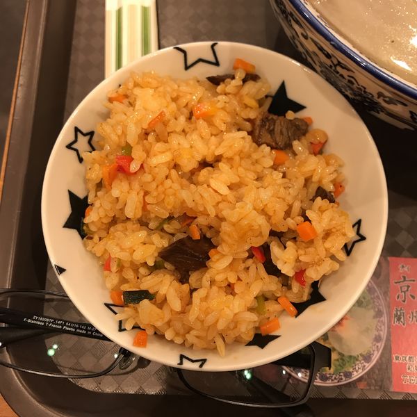「牛肉チャーハン（半）」@京穂 蘭州ラーメンの写真