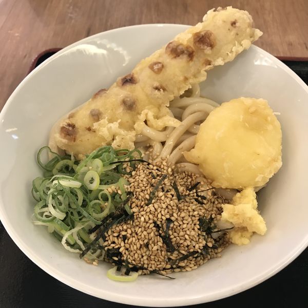 「ちく玉天ぶっかけ（￥570）」@とり天うどん てんぼうの写真