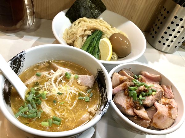 「【限定】淡麗塩つけ麺￥900＋チャーシュー丼￥300」@麺屋 扇 SENの写真