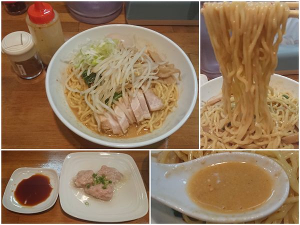「【季節限定麺】汁なし味噌らーめん(麺増し)＋味玉＋皿ワンタン」@麺処ゆきちの写真