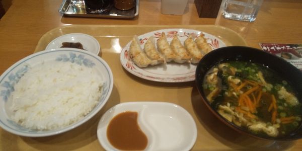 「源ちゃん焼餃子セットシングル」@味噌と餃子の青源 ハセオ店の写真