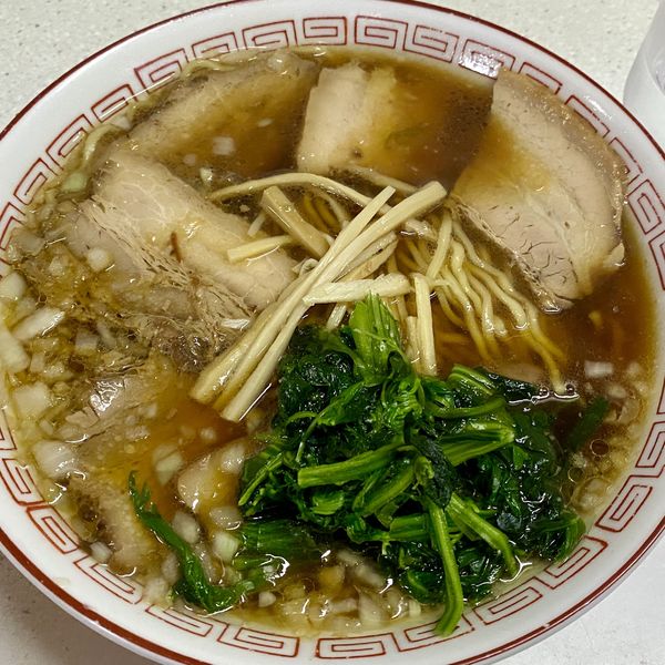 「チャーシューメン＋ほうれん草」@ラーメン 天一の写真