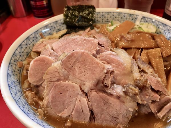 「アサヒスーパードライ中瓶→ ラーメン＋チャーシュー＋メンマ」@自家製中華そば 勢得の写真