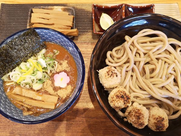 「つけ麺 ＋つくね&メンマ」@中華蕎麦 沙羅善の写真