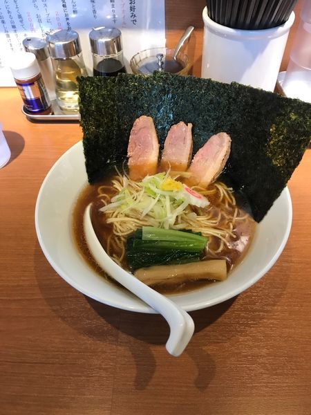 「鴨醤油＋海苔」@麺屋 上々の写真