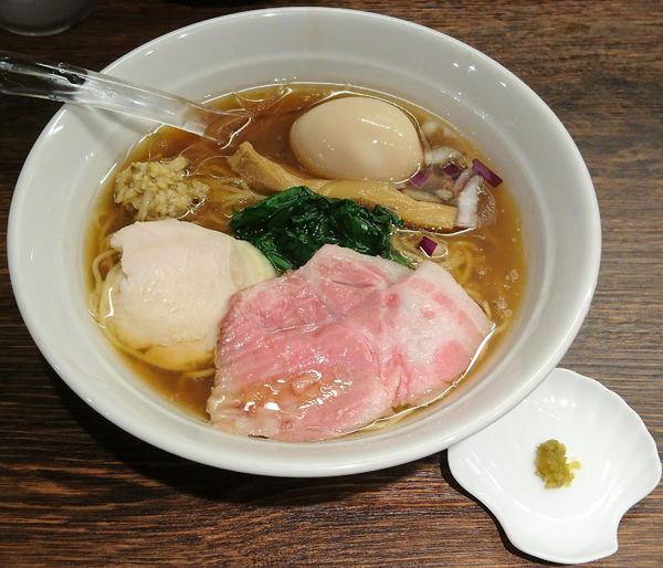 「味玉 貝出汁 醤油そば」@貝出汁 中華そば 竹祥の写真