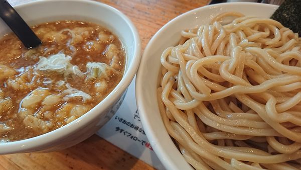 「牛モツカレーつけ麺」@つけ麺二代目いさおの写真