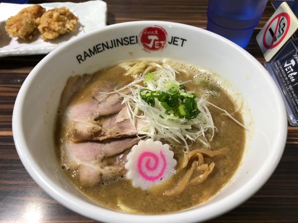「魚でパワーアップ鶏煮込み」@ラーメン人生 JET 福島本店の写真