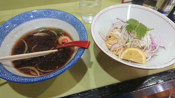 「煮干しそば 醤油 和え玉花椒」@溝ノ百合の写真