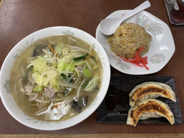 「タンメン+ランチセット」@珍來 谷塚駅前店の写真