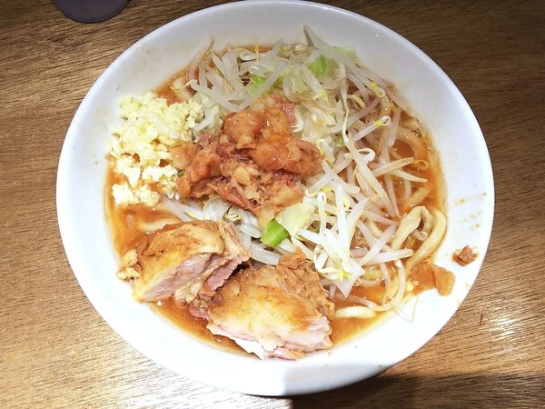 「ラーメン少なめ　ニンニクアブラ　750円」@MEN YARD FIGHTの写真