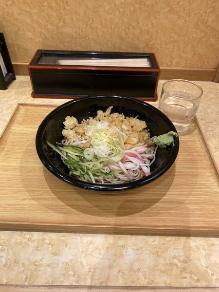 「冷やしたぬきそば350円」@小諸そば 九段下駅前店の写真