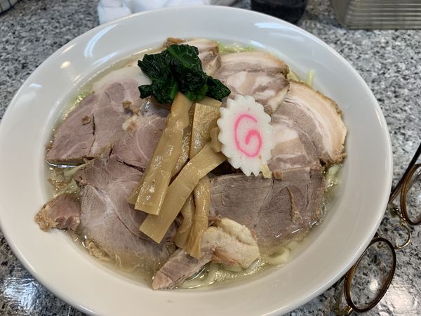 「チャーシュー麺（塩）＋大盛、800円＋100円」@麺屋 有希の写真
