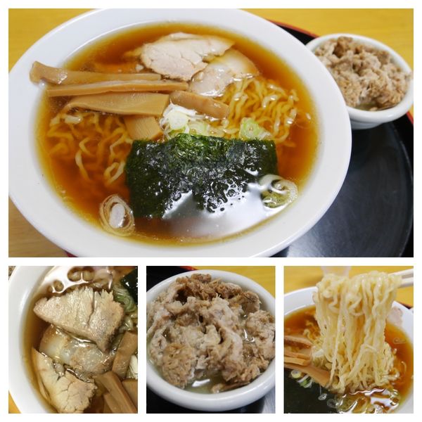 「中華そば 650円、豚ほぐし 200円」@生江食堂の写真