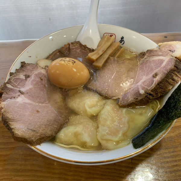 「塩ワンタンメン」@地鶏ラーメン ありがとうの写真