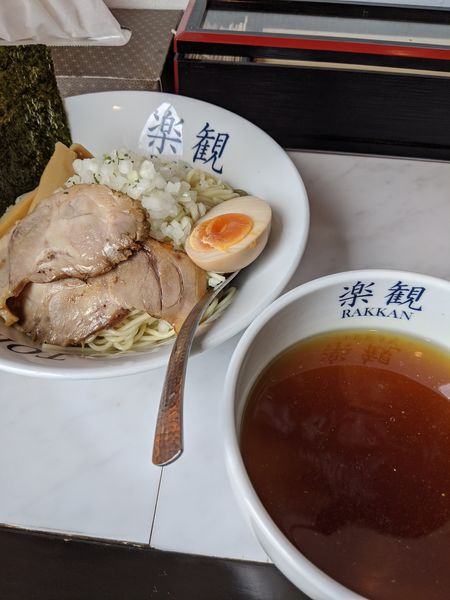 「琥珀つけ麺」@楽観 立川の写真