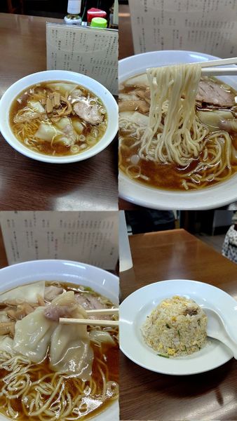「『ワンタンメン+半チャーハン(¥650+300)』」@中華そば一力の写真