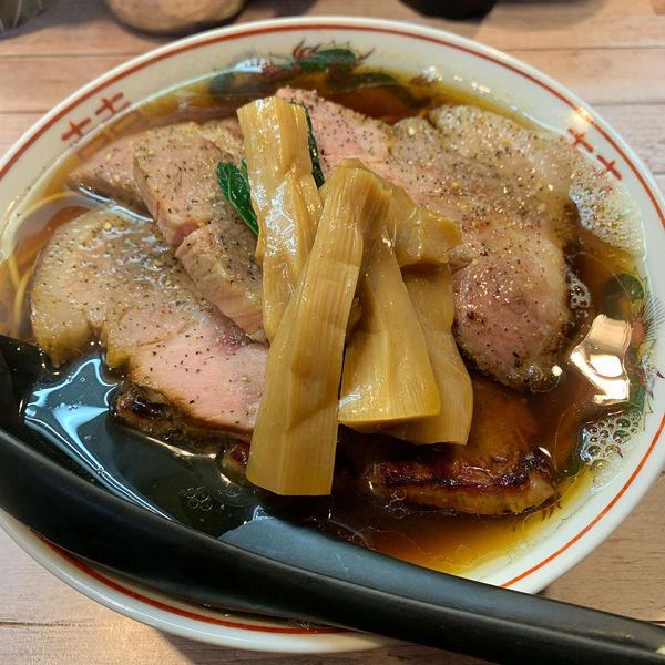 「炙り焼豚麺」@世田谷中華そば 祖師谷七丁目食堂の写真
