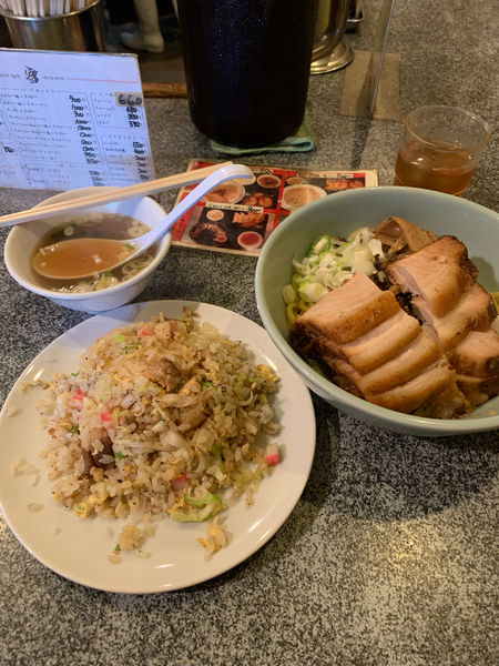 「あぶら〜麺＋チャーシュー＋半炒飯」@あぶら〜亭 桜上水本店の写真