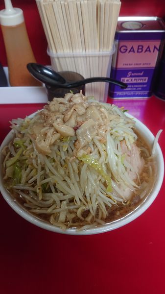 「大豚  野菜  ニンニク  アブラ」@ラーメン二郎 中山駅前店の写真