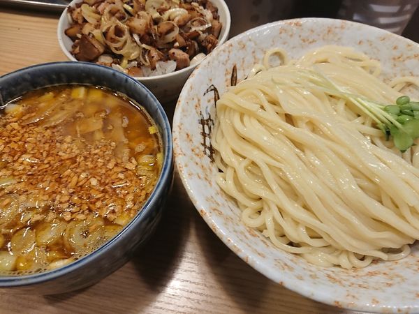 「別盛 限定★カレーなあぶら煮干そば」@煮干そば 流。の写真
