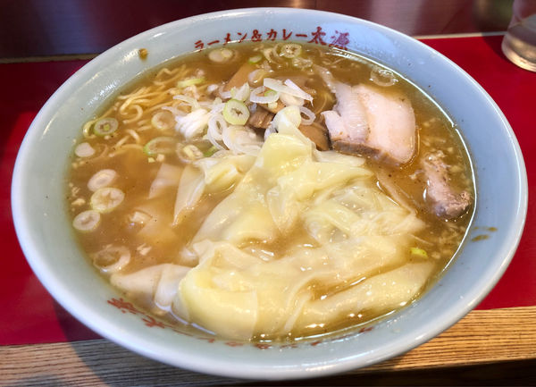 「ワンタン麺950  大盛り100　 茶碗カレー400」@太源の写真