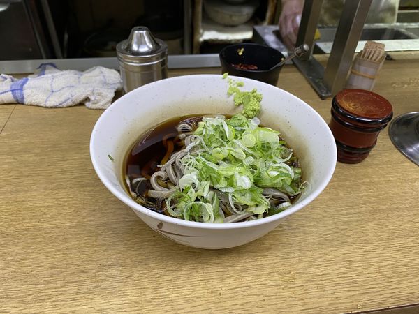 「冷やし太蕎麦300円」@一由そば 日暮里店の写真