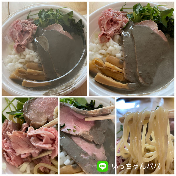 「テイクアウト）冷やし煮干し油そば 782円（袋2円込）」@寿製麺よしかわ 川越店の写真