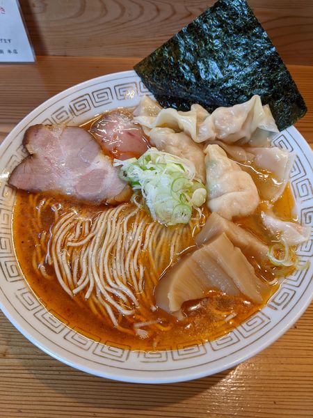 「【限定】海老塩ワンタン麺」@らーめん いつ樹 本店の写真