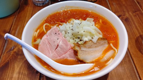 「とまと８００円(太麺)&麺大盛１００円」@カッパラーメンセンターの写真