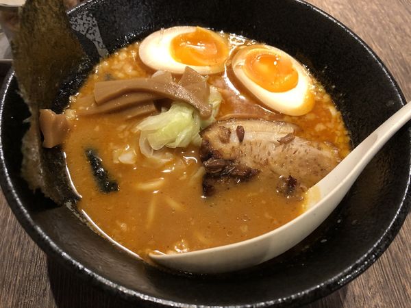 「味噌ラーメン味玉　チャーシュー丼」@ななほしの写真