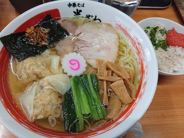 「塩ラーメン ワンタン2ヶ」@中華そば 半ざわの写真