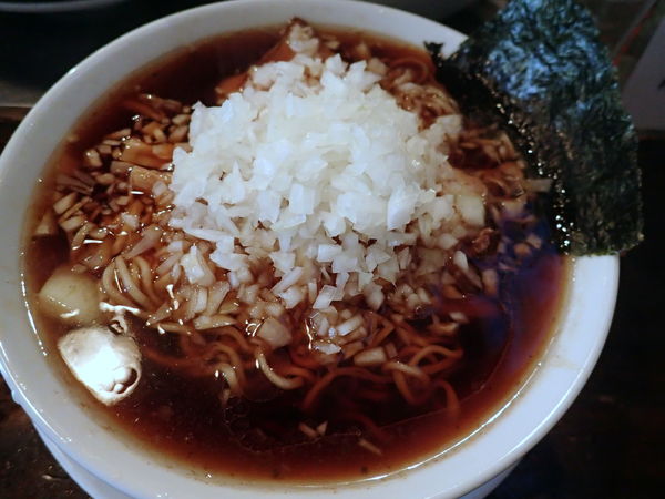 「竹岡式らーめん・並もり＋薬味」@ひるのっけ 東京高円寺本店の写真