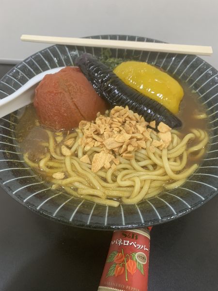 「限定　和のスープカリー麺」@自家製麺SHINの写真